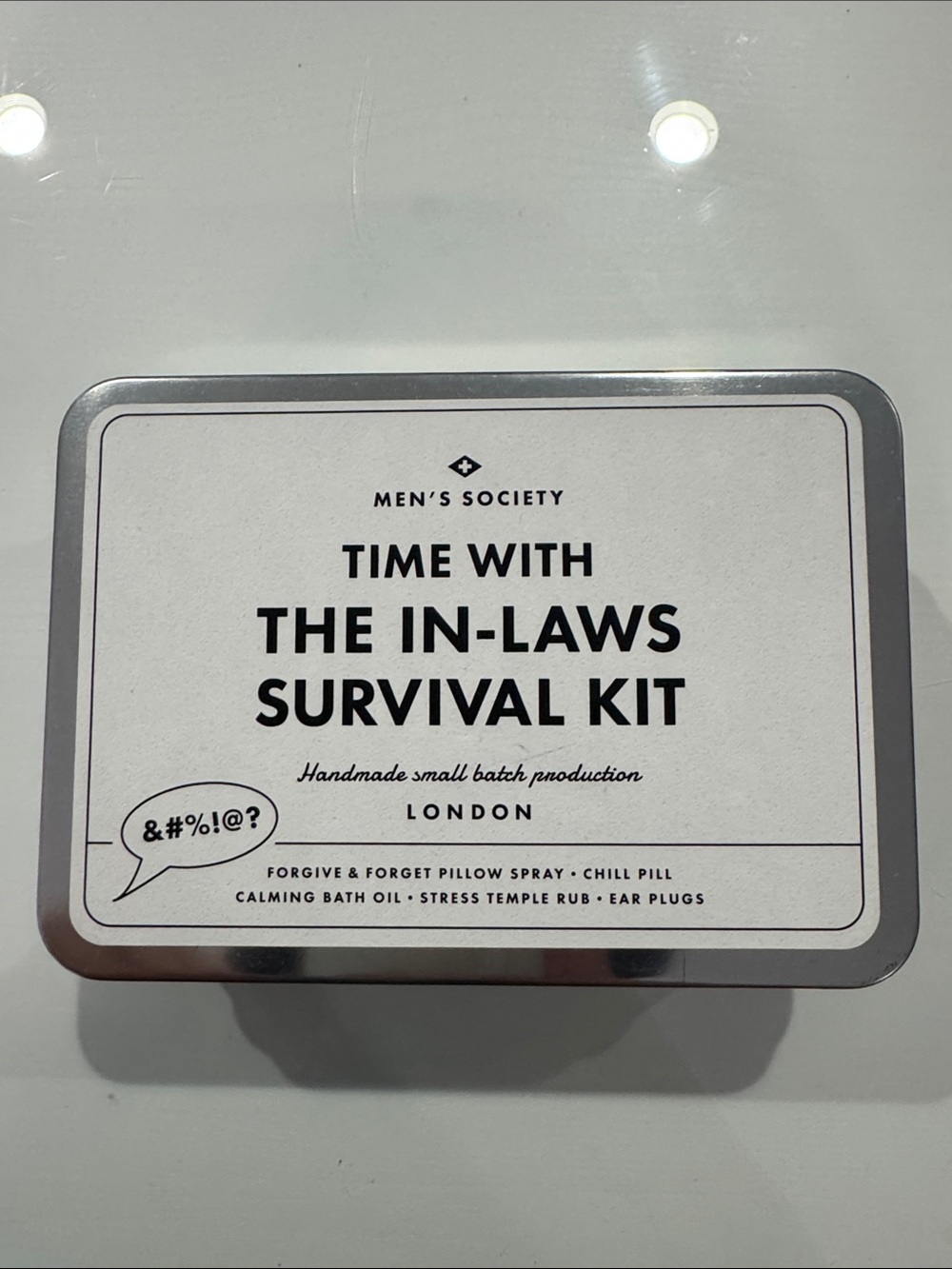 Society Men's Society Time With The In-Laws Survival Kit - Silver